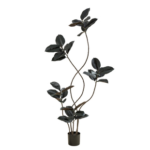 黑金刚仿真绿植高端轻奢室内电视柜装饰落地摆件仿生假植物橡皮树