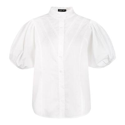 JUNGLEME宽松短袖花边女士衬衣