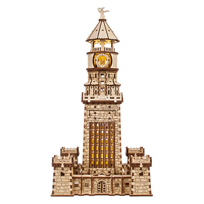 Ugears亚历山大灯塔模型木制拼装小夜灯积木玩具DYI手工微缩礼物