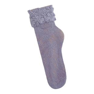 日本蕾丝袜Lolita软妹短袜夏薄款白色丝袜可爱玫瑰少女花边袜网袜