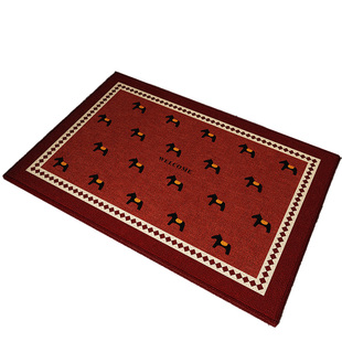 马年入户门地垫新中式家用防滑耐脏脚垫免洗可裁剪红色高级垫2026