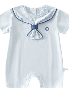 冰氧棉婴儿夏天衣服新生儿连体衣
