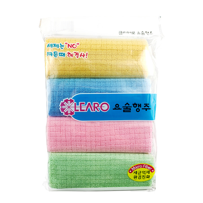 抹布韩国超细纤维清洁厨房4条装