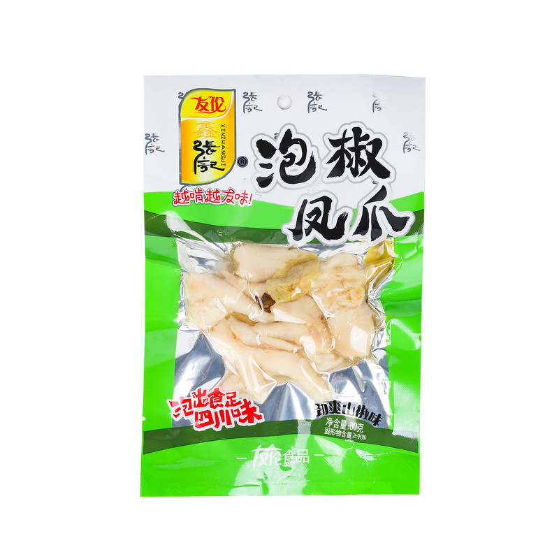 友伦泡椒凤爪开袋即食麻辣鸡爪