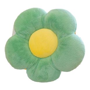 绿色花朵抱枕靠垫办公室做地上毛绒玩具布娃娃送女友床上枕头可爱