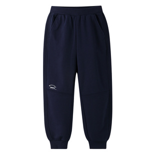 安奈儿童装男童女童裤子秋新款休闲束脚长裤宽松印花弹力卫裤