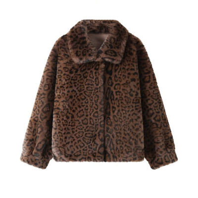 年轻妈妈洋气翻领短款皮草外套冬