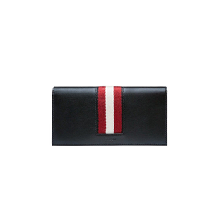 【自营】Bally/巴利经典时尚男士条纹牛皮长款钱包送礼物62319611