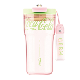 GERM可口可乐夏季水杯随行杯带肩带杯套杯子大容量Tritan吸管杯女