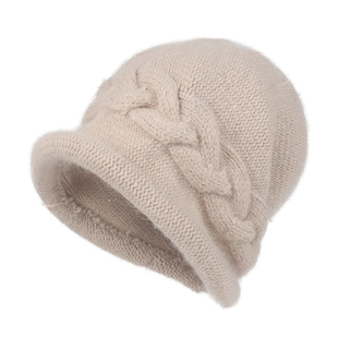 包头帽子女士秋冬季毛线针织帽保暖百搭显脸小堆堆帽防寒护耳冷帽