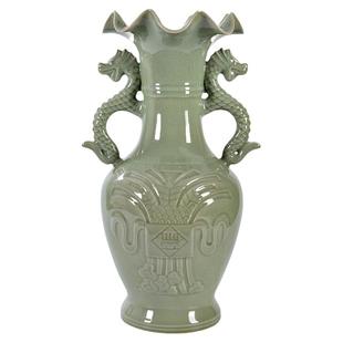 仿古汝窑陶瓷大花瓶中式瓷瓶古典高端家居客厅玄关装饰品瓷器摆件