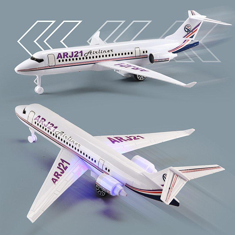 儿童客机惯性飞机带灯光音乐玩具礼品厂家男孩机构大地摊号批发