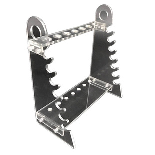 有机玻璃多功能梯形管架 圆盘形28孔可转动吸管架 胖肚移液管架