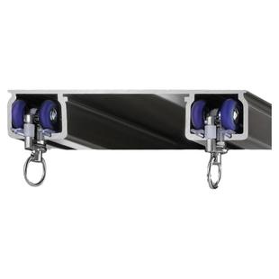 特厚窗帘轨道双轨静音滑道双轨一体双排导轨顶侧装铝合金滑轨弯轨