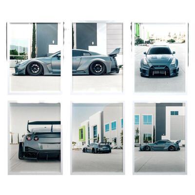 GTR跑车挂画SkylineGT-R装饰画 兰博基尼海报野马 超跑R35照片墙