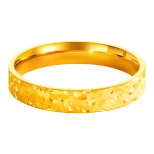 18K金碎碎冰素圈戒指 女纯银碎冰冰指环碎·金礼物满天星高级感潮