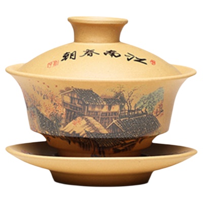 江南盖碗原矿段泥宜兴紫砂壶手制