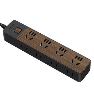 公牛插排固定器木纹插排上墙神器多插位创意多功能装饰插线板排扦