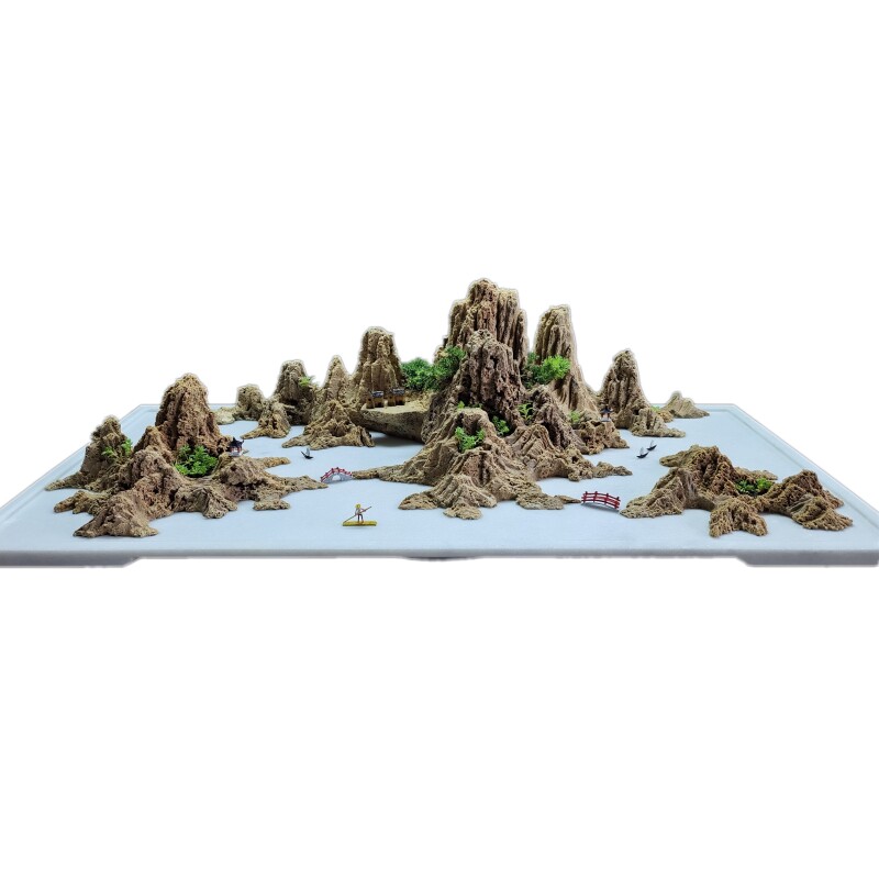 吸水石山水盆景水旱天然假山大型绿植成品组合盆栽奇石景观摆件