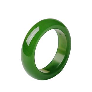 宫里上新玉戒指女款素圈碧玉和田玉戒指食指指环男生日礼物送妈妈