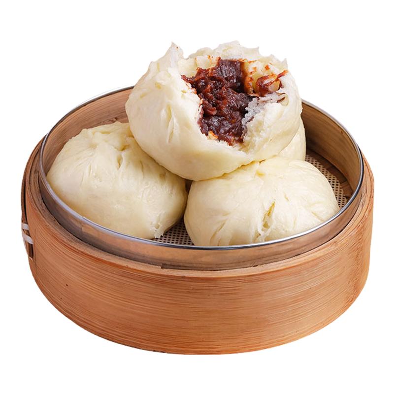 云南特色美食玫瑰豆沙馅破酥包子