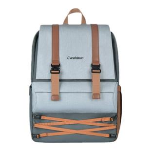 Cwatcun香港品牌复古撞色相机背包双肩包大容量摄影包适用佳能r50 g7x2尼康索尼zve10 富士xs20 xt30