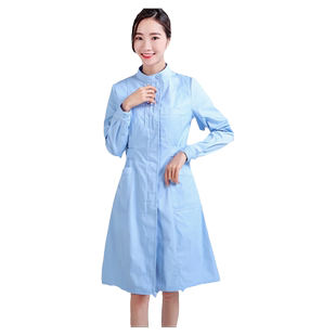 护士服长袖春装女粉蓝色学生实验服韩版时尚修身美容服工作服包邮