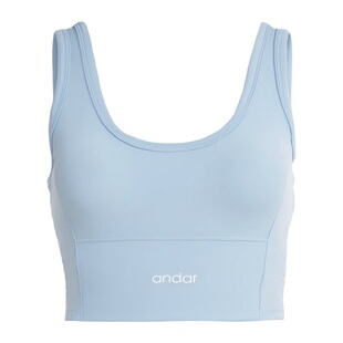 andar一体式运动内衣女防震训练跑步背心外穿瑜伽健身文胸上衣夏
