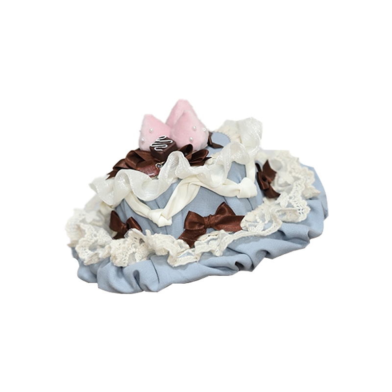 LOLITA手作小物捉迷藏蛋糕帽BB帽她们的故饰会原创手作洛丽塔发饰