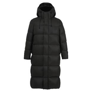 雪中飞2026黑色金标加厚鹅绒羽绒服女中长款连帽休闲情侣外套冬季