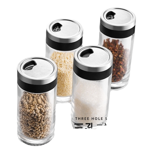 玻璃调料盒厨房盐罐烧烤调味罐胡椒辣椒粉佐料罐子撒料瓶调味料瓶