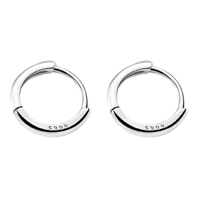 999纯银耳环高级感耳圈