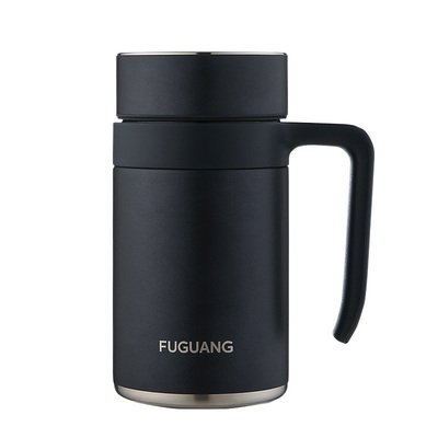 富光保温杯带手柄办公杯316不锈钢男士创意温显高档商务泡茶水杯