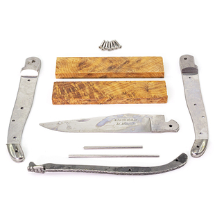 DIY亲手打造专属自己的拉吉奥乐折叠刀刀具配件套件金钟柏木手柄