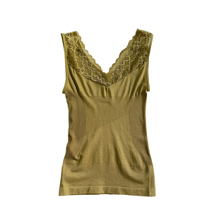 塞德纳6990薄春秋无袖打底背心女性感蕾丝V领贴身修身舒适不紧勒