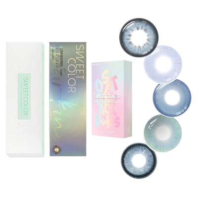 会员专属【蓝色美瞳】SweetColor半年/月抛冰河天使无锁隐形眼镜