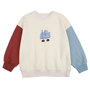 男童卫衣春儿童春装上衣2026新款男孩春季打底衫长袖衣服拼色洋气