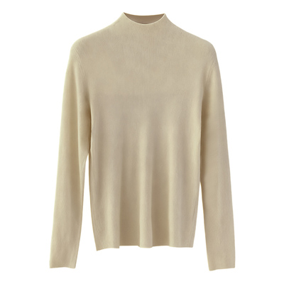 可外穿堆堆领羊毛打底衫女