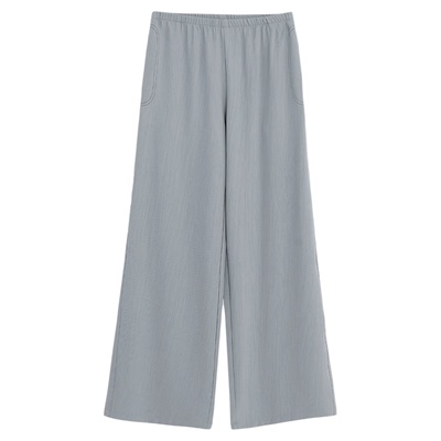 新款高腰垂感直筒阔腿裤