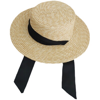 法式绑带草帽海边度假防风