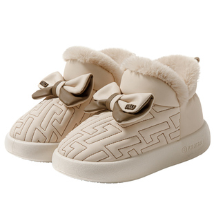 贵人鲨冬天包跟大棉鞋时尚可爱女童鞋防滑鞋加厚加绒保暖女鞋冬季