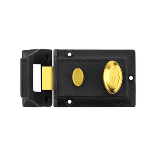 牛头锁家用老式外装门锁双保险老款二保险弹子门锁防盗锁房门锁芯