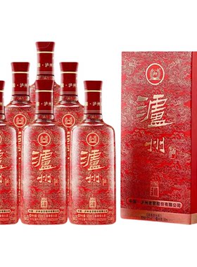 泸州福龙之源52度浓香型白酒纯粮食酒500ml*6瓶整箱高档礼盒装