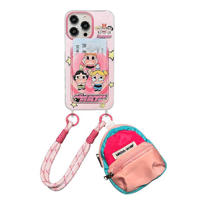 lizardhill 可爱飞天小女警适用苹果16手机壳新款17Air斜挎iphone15promax女14小众13pro
