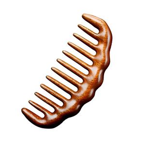 金丝檀木梳子头皮经络按摩梳卷发宽齿加厚女便捷小梳头部头疗按摩