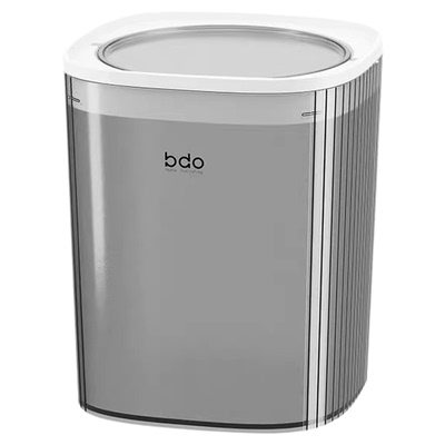 Bdo桌面垃圾桶家用高颜值卧室厨房卫生间客厅小号透明摇盖垃圾筒