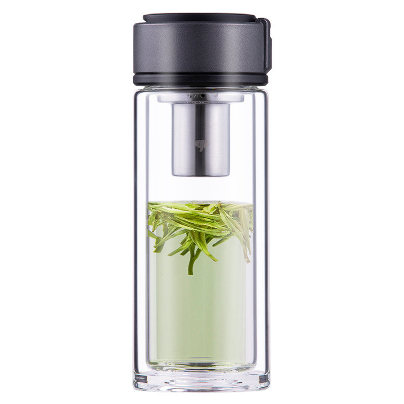 万象双层玻璃杯加厚户外便携泡茶