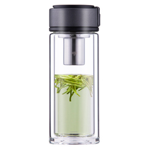 万象双层玻璃杯加厚户外便携泡茶