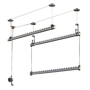 比人包安装手摇晾衣架升降晒衣杆室内阳台家用手动侧装凉衣架悬挂