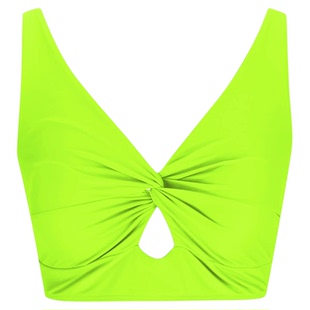 欧美大码分体比基尼泳装上围女性感微露可调吊带速干运动背心泳衣